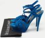 Yves Saint Laurent Vintage Pre-owned Suede sandals Blue Dames - Thumbnail 9