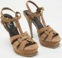 Yves Saint Laurent Vintage Pre-owned Suede sandals Brown Dames - Thumbnail 4