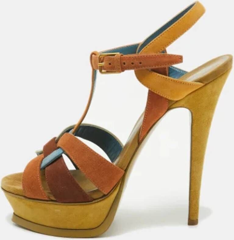 Yves Saint Laurent Vintage Pre-owned Suede sandals Multicolor Dames