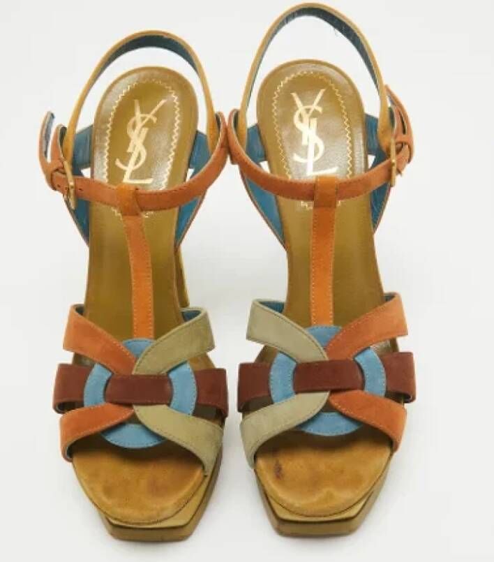 Yves Saint Laurent Vintage Pre-owned Suede sandals Multicolor Dames