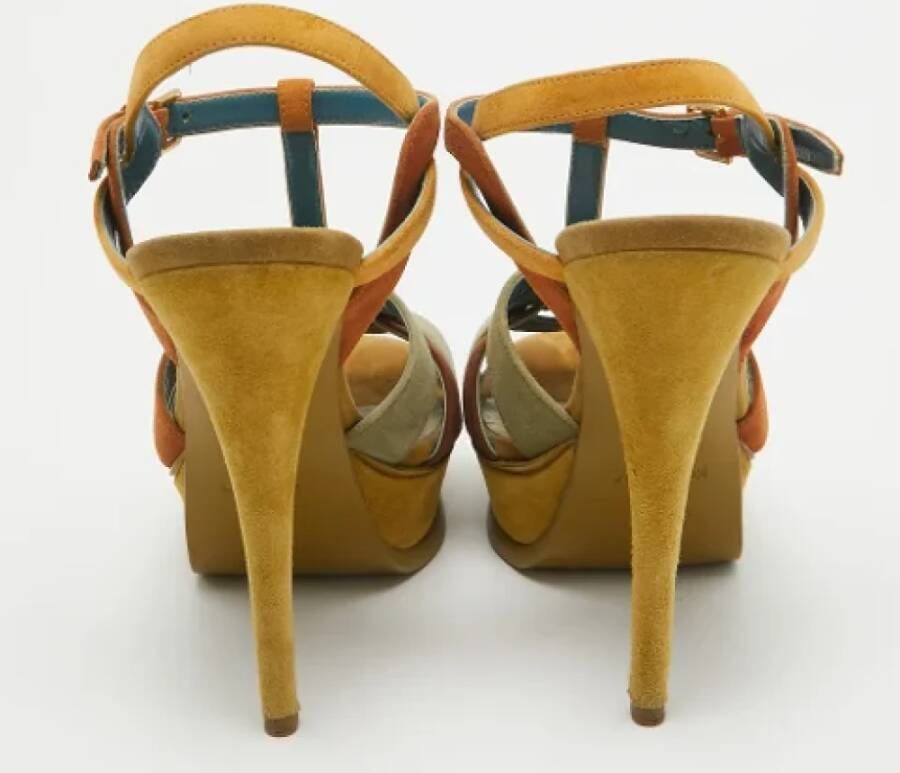 Yves Saint Laurent Vintage Pre-owned Suede sandals Multicolor Dames