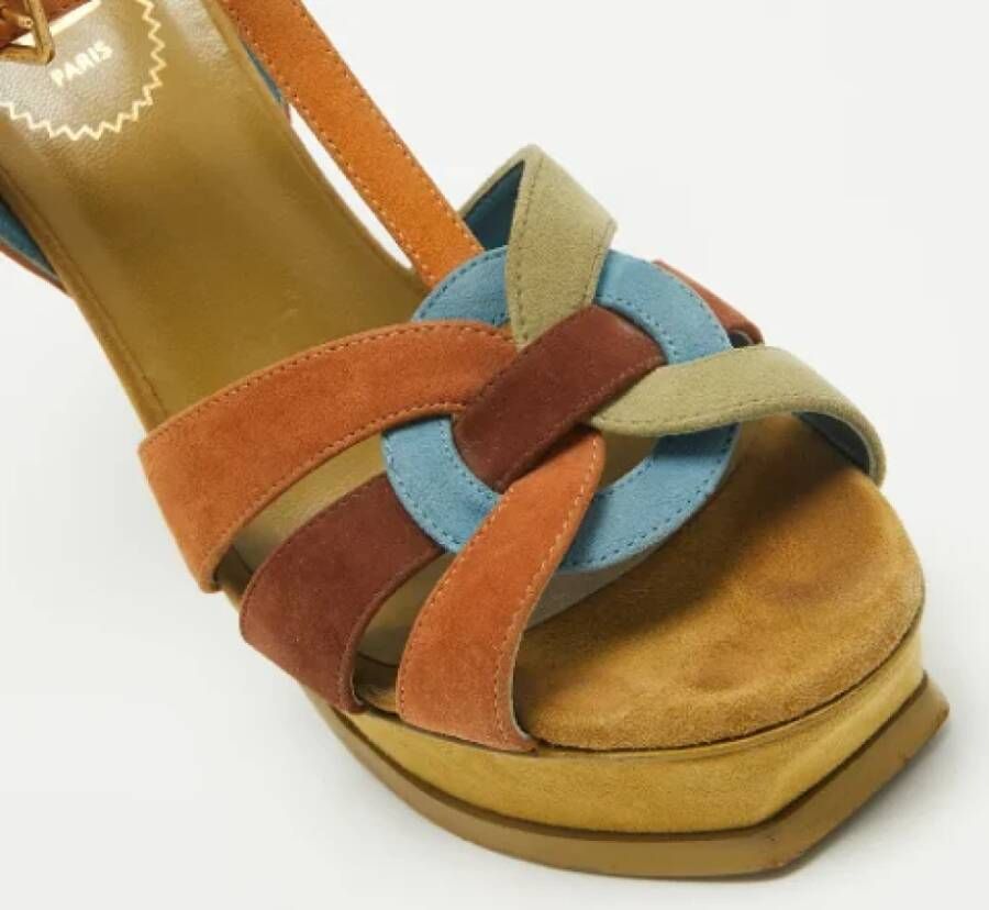 Yves Saint Laurent Vintage Pre-owned Suede sandals Multicolor Dames