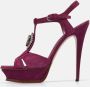 Yves Saint Laurent Vintage Pre-owned Suede sandals Purple Dames - Thumbnail 2