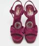 Yves Saint Laurent Vintage Pre-owned Suede sandals Purple Dames - Thumbnail 3