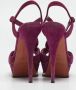 Yves Saint Laurent Vintage Pre-owned Suede sandals Purple Dames - Thumbnail 5