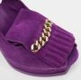 Yves Saint Laurent Vintage Pre-owned Suede sandals Purple Dames - Thumbnail 7