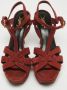 Yves Saint Laurent Vintage Pre-owned Suede sandals Red Dames - Thumbnail 3