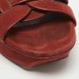 Yves Saint Laurent Vintage Pre-owned Suede sandals Red Dames - Thumbnail 7