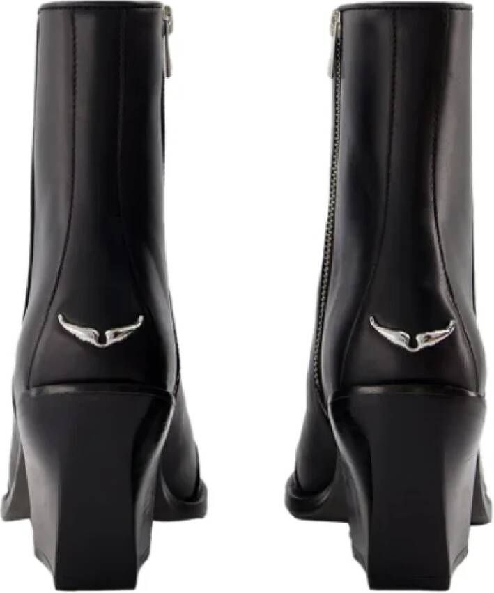 Zadig & Voltaire Leather boots Black Dames