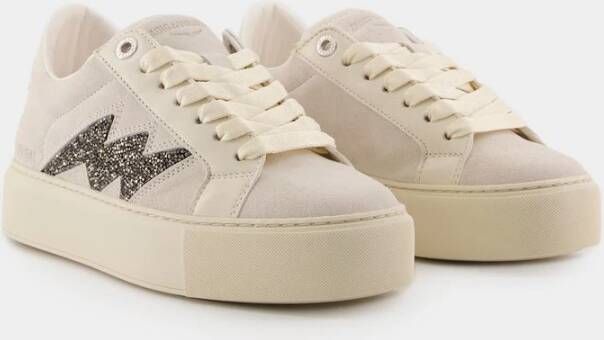 Zadig & Voltaire Witte Flash Chunky Leren Sneakers Beige Dames