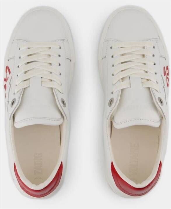 Zadig & Voltaire Witte Leren Sneakers Good Vibes White Dames