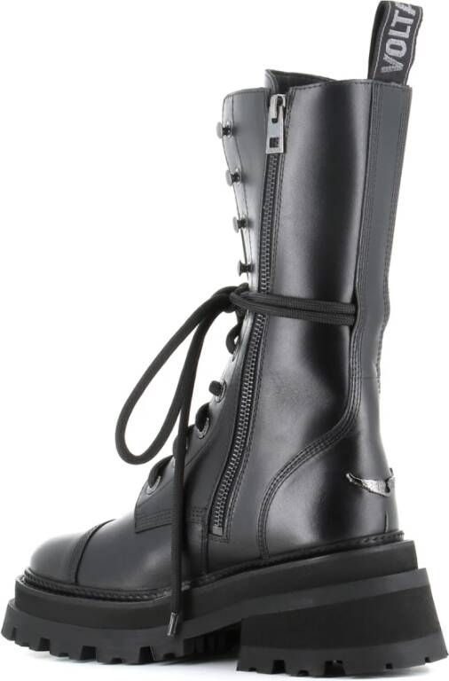 Zadig & Voltaire Zwarte Leren Enkellaarzen Black Dames