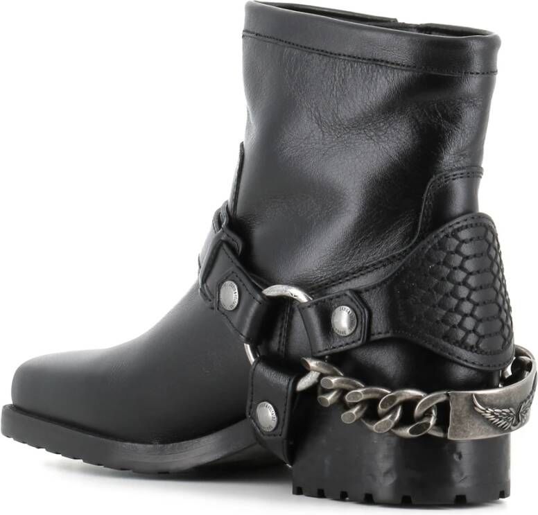 Zadig & Voltaire Zwarte vierkante neus laarzen Black Dames