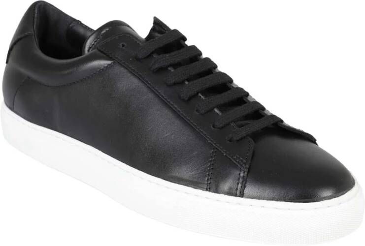 Zespà Nappa Leren Sneakers Black Heren