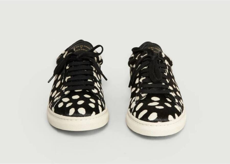 Zespà Zwart & Wit Pony Haar Sneakers Black Dames