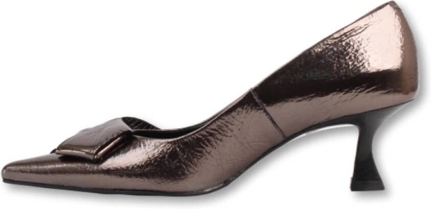 Zinda Elegante Strik Pumps Brown Dames