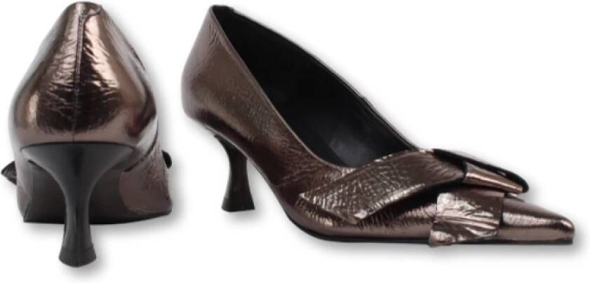 Zinda Elegante Strik Pumps Brown Dames