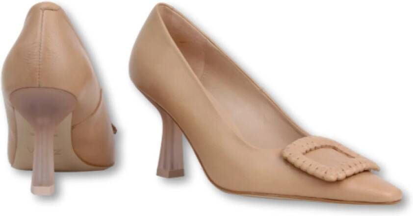 Zinda Leren Pump Klassieke Schoonheid Beige Dames