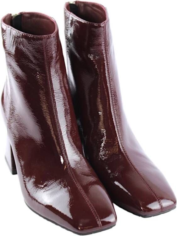 Zoe Glossy Wine Red Stylish Shoes Red Dames