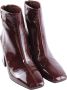 Zoe Glossy Wine Red Stylish Shoes Red Dames - Thumbnail 5