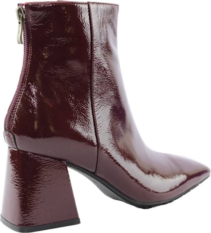 Zoe Glossy Wine Red Stylish Shoes Red Dames