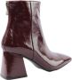 Zoe Glossy Wine Red Stylish Shoes Red Dames - Thumbnail 6