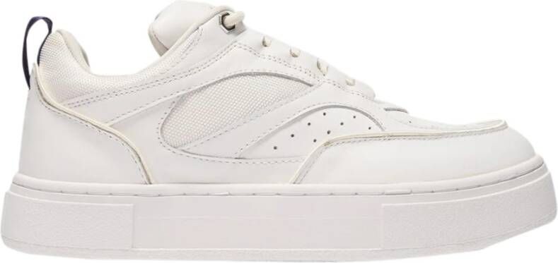 Eytys Logo Ingelegde Leren Sneakers White