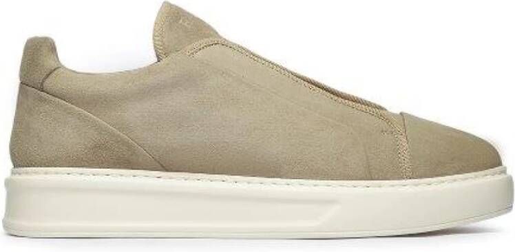 Fabi Beige Suède Urban Slip-On Sneakers Beige Heren