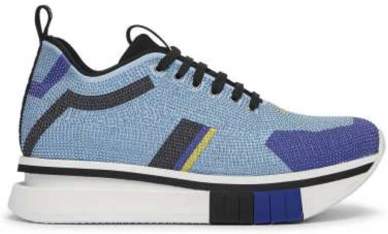 Fabi Flexibele Rubberen Zool Sneaker Blue Dames