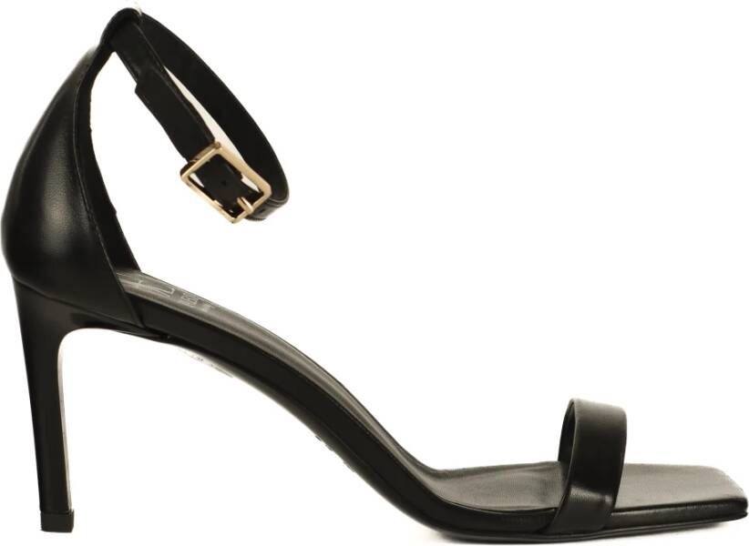 Fabi Leren Enkelband Sandalen Black Dames