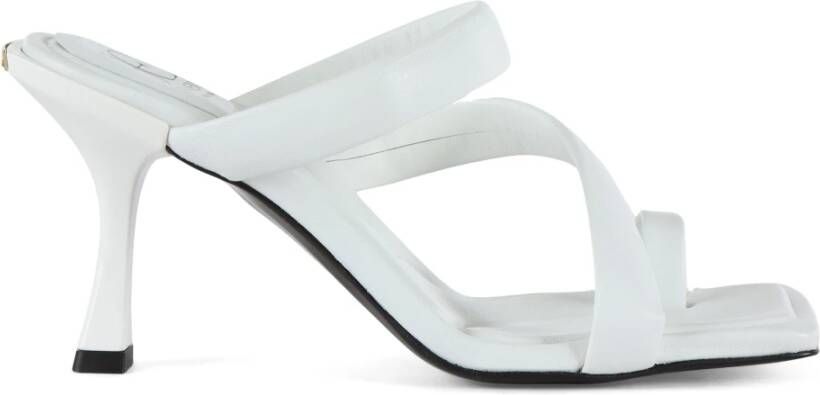 Fabi Leren hoge hak sandalen White Dames