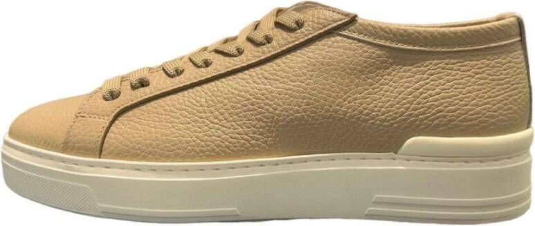 Fabi Leren Sneakers Beige Heren