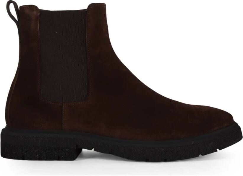 Fabi Suede Chelsea Boots Elevate Style Brown Heren