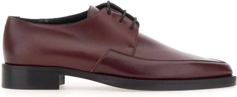 Fabiana Filippi Bordeaux Leren Oxford Schoenen Red Dames