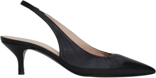 Fabiana Filippi Elegante Zwarte Kalfsleren Slingback Sandalen Black Dames