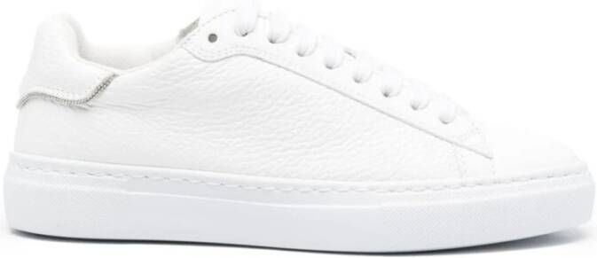 Fabiana Filippi Witte Leren Sneakers Kraal Detail White Dames