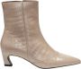 Fabienne Chapot Beige Croco Enkellaarzen met Hakken Beige Dames - Thumbnail 1