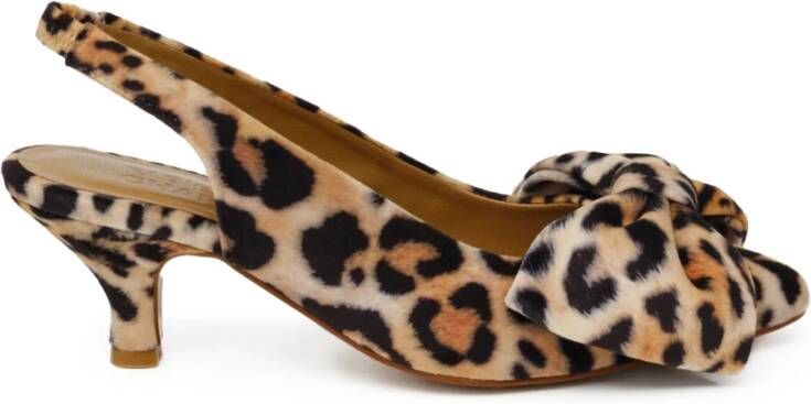 Fabienne Chapot Elegante Kitten Heel Brown Dames