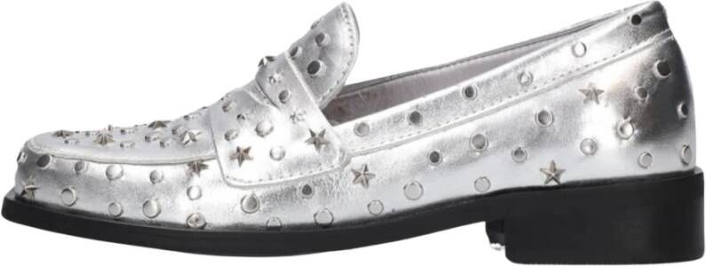 Fabienne Chapot Studded Dames Loafers Zilverkleur Gray Dames