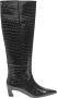 Fabienne Chapot Strega Boot lakleren hoge laarzen met crocoprint zwart - Thumbnail 2