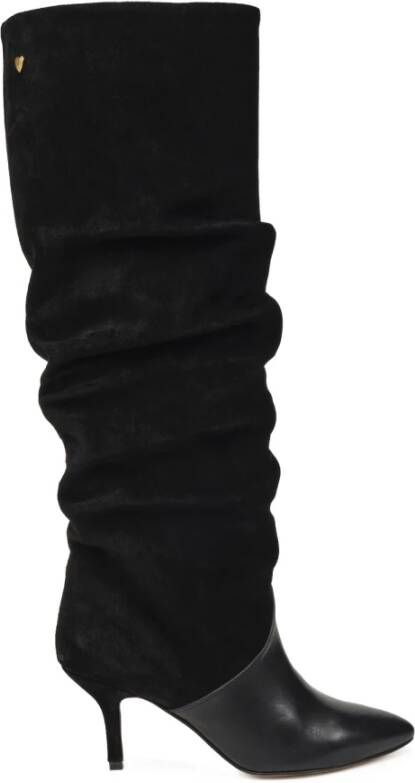 Fabienne Chapot Zwarte puntige hoge stiletto laars Black Dames