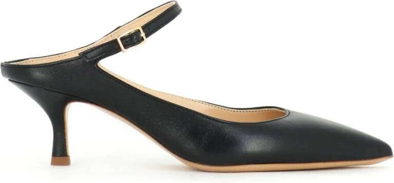 Fabio Rusconi Moderne Zwarte Leren Pump Black Dames