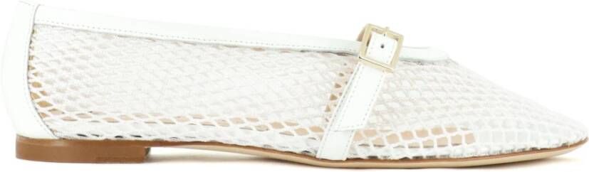 Fabio Rusconi Net Lambskin Buckled Belt Schoen White Dames