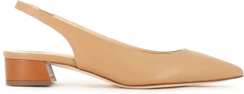 Fabio Rusconi Puntige Neus Slingback Hakken Beige Dames