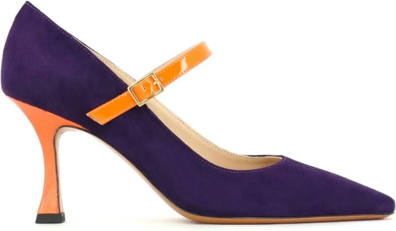 Fabio Rusconi Violet-Oranje Suède Martini Hak Schoenen Multicolor Dames