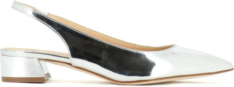 Fabio Rusconi Zilveren Lakleer Puntige Neus Slingback Gray Dames