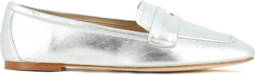 Fabio Rusconi Zilveren Patent Leren Penny Loafer Gray Dames