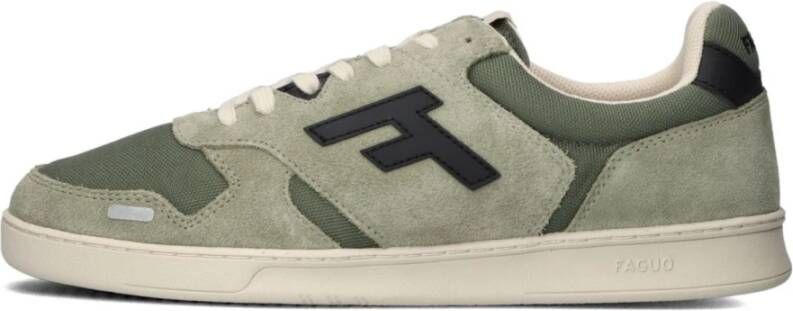 Faguo Groene leren sneakers voor heren Green Heren