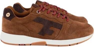 Faguo Laag lopende sneakers in suede Bruin Heren