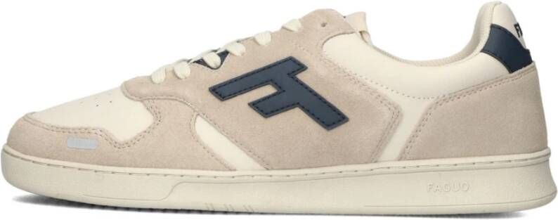 Faguo Leren Sneakers in Beige Heren